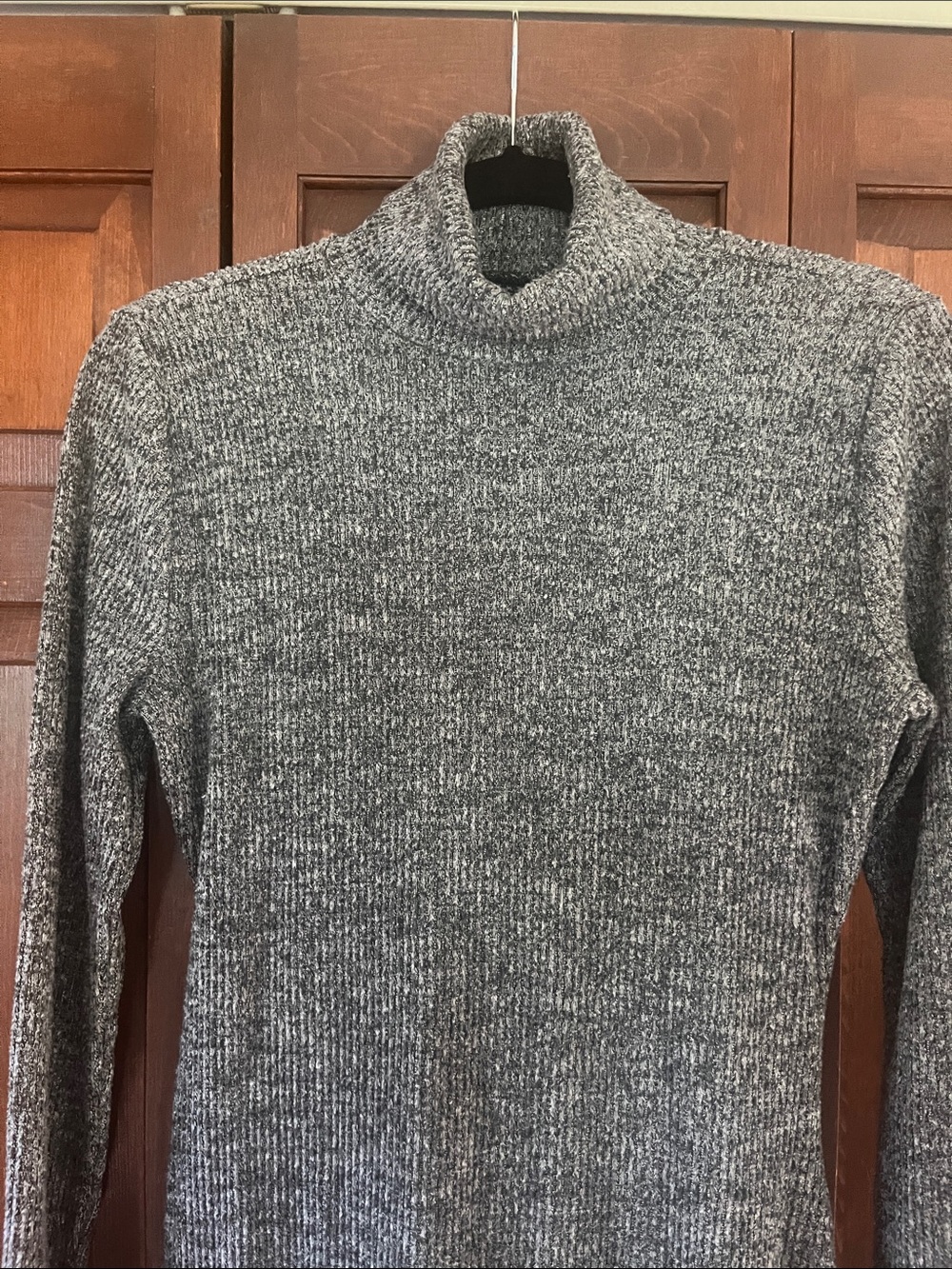 SO Heather Gray Ribbed Turtleneck Sweater Dress - Picture 4 of 6